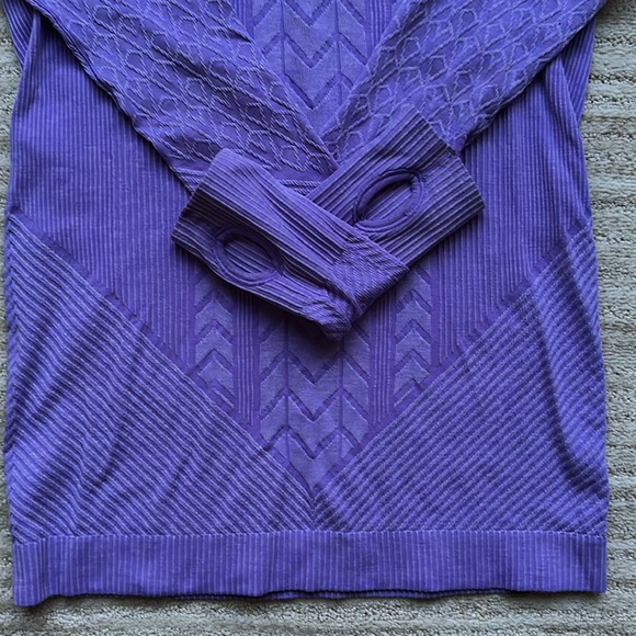EUC Ivivva by Lululemon Glacier Air Long Sleeve Top Shirt Purple Size 12 - Picture 6 of 13